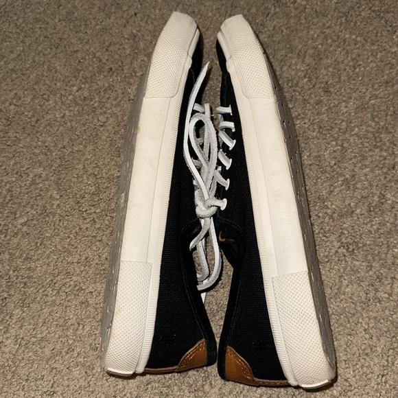 Frye Black Canvas Sneakers with Leather Shoestrings Size 7 - Picture 6 of 7